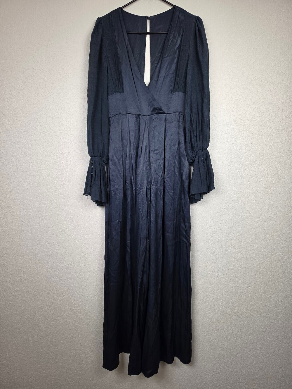 Free People Black Long Sleeve Jumpsuit